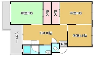 加茂コーポラス【1階】の間取り