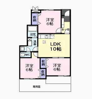 フレ・アンブルール【1階】の間取り