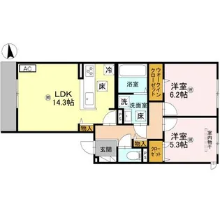 chrysantheme大鳥【3階】の間取り