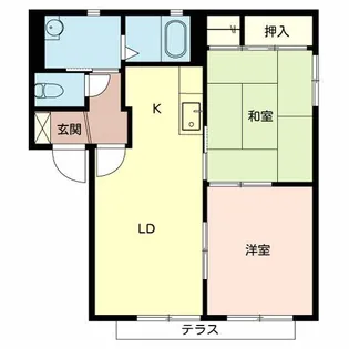アミ緑町B【1階】の間取り