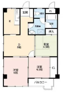 ラポール浜寺【3階】の間取り
