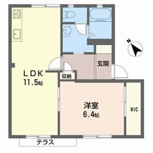 坂の久保ハイツE棟【1階】の間取り