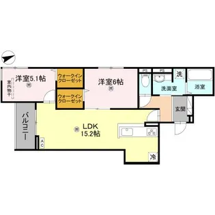 シャルム三国ヶ丘【3階】の間取り