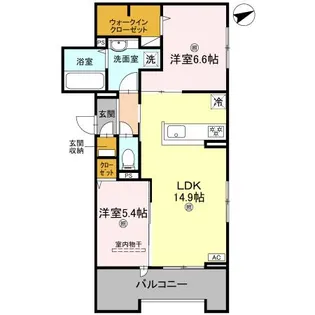 シャルム三国ヶ丘【1階】の間取り