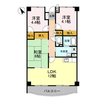 グランドハウスプラム【1階】の間取り