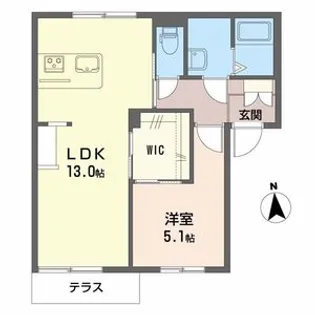 アネックス上野芝【1階】の間取り