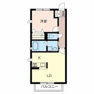 グリシーヌなかもず【2階】の間取り