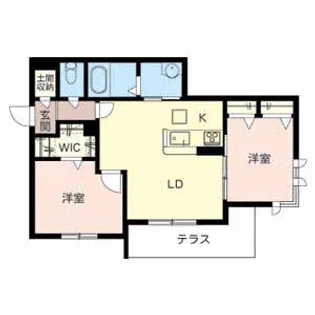 パークサイドベルメゾン中百舌鳥【1階】の間取り
