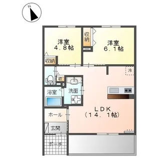 UnivalyJewI【1階】の間取り