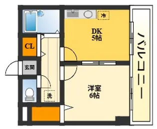 ヴィラージュ長承寺【3階】の間取り