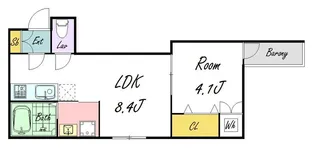 アトムハウスⅡ号館【1階】の間取り