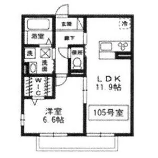 ミナミ浜寺【1階】の間取り