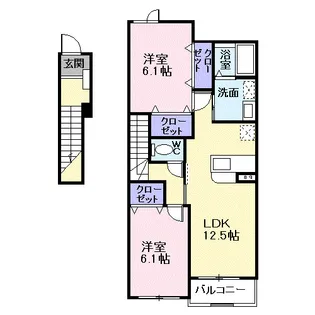 ベルメゾン【2階】の間取り
