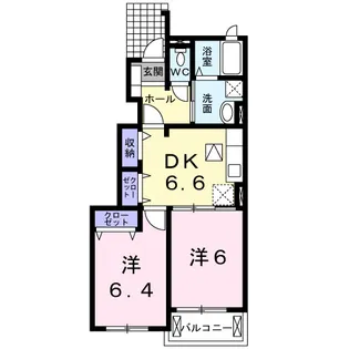 ハウゼ・グランツA【1階】の間取り