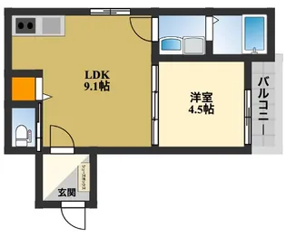 newカーサ【2階】の間取り