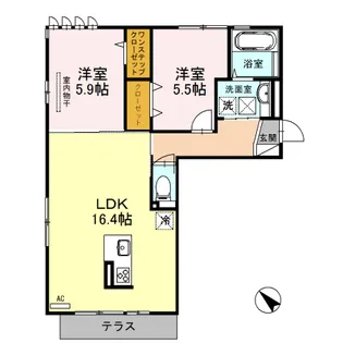 メゾン シュシュ【2階】の間取り