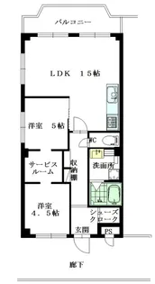 ルシェンテ(リノベーションハウス)【3階】の間取り