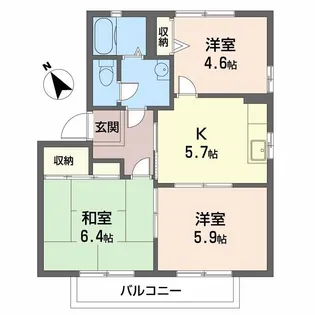 ロージーコート【2階】の間取り