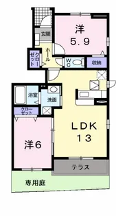 グランフィオーレ【1階】の間取り