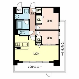 ボニータなかもず【5階】の間取り