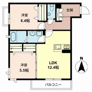ルシーニュ(Le Cygne)【1階】の間取り