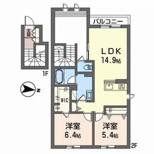 МIA VITA【201号室】の間取り