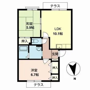 Lesbonheur22【1階】の間取り