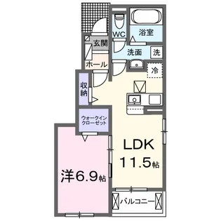 ブローテ【1階】の間取り