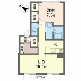 カーサミーアⅡ【1階】の間取り