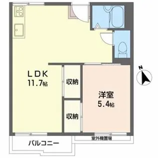 エクセレート府中B棟【2階】の間取り