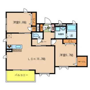 パルファンヴィラーチェ【2階】の間取り