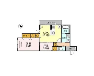 シャルマン東三国ヶ丘【3階】の間取り