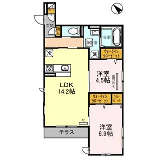 シャルマン東三国ヶ丘【2階】の間取り