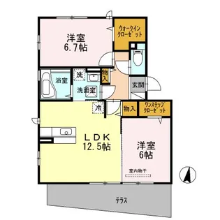 パルクソレイユ Ⅱ・Ⅲ Ⅲ【3階】の間取り