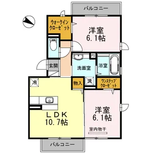 メゾンコンフォール【3階】の間取り