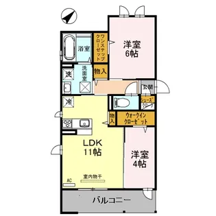 グランシャリオA【2階】の間取り