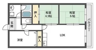 ドエルなかもず【3階】の間取り