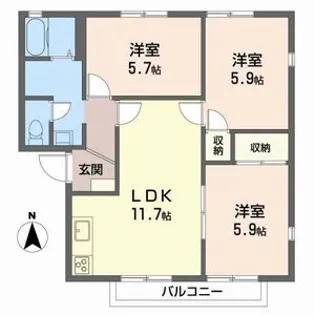 メゾンプレミール【2階】の間取り