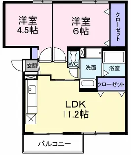 フェロービレッジ【1階】の間取り