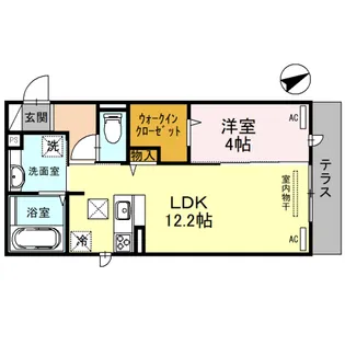 ルーチェ鳳【3階】の間取り