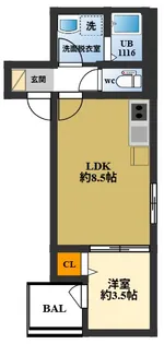 D porta clavel【2階】の間取り