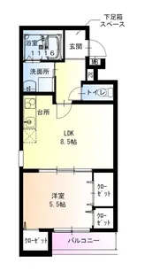 フジパレス高石駅南Ⅱ番館【3階】の間取り