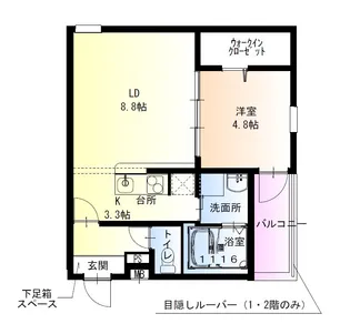 フジパレス高石駅南Ⅱ番館【2階】の間取り