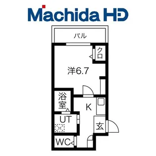 ジーイーヌフ【2階】の間取り