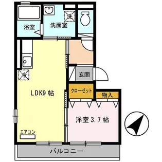 シャルム山下Ⅰ【2階】の間取り