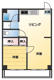 パークハイツ浜寺【3階】の間取り
