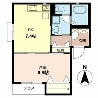 メゾンソレイユ【1階】の間取り