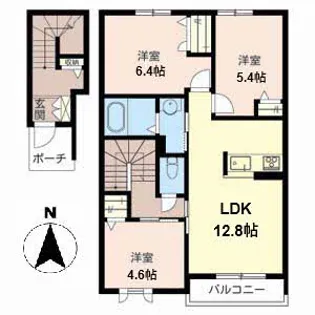 パストラル泉北【2階】の間取り