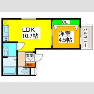 イリスコート鳳東町【1階】の間取り