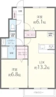 アルミック山荘C棟【1階】の間取り